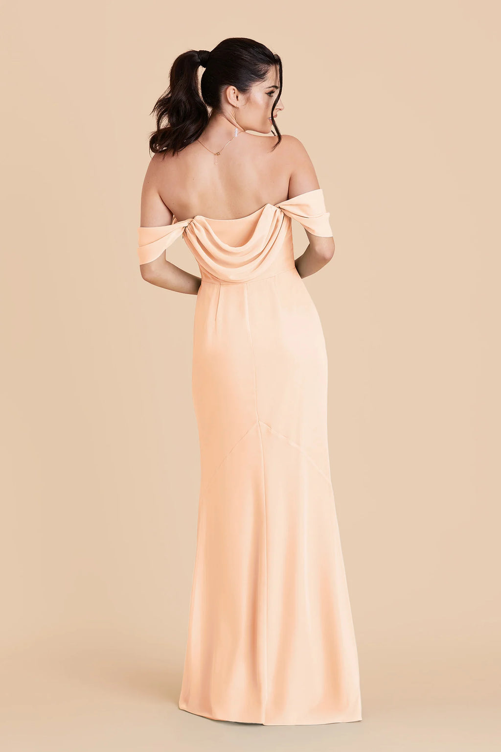 Odessa Peach Cream alternate view 7 bridesmaid dress