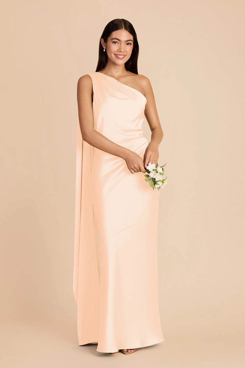 Ariadne Peach Cream alternate view 1 bridesmaid dress