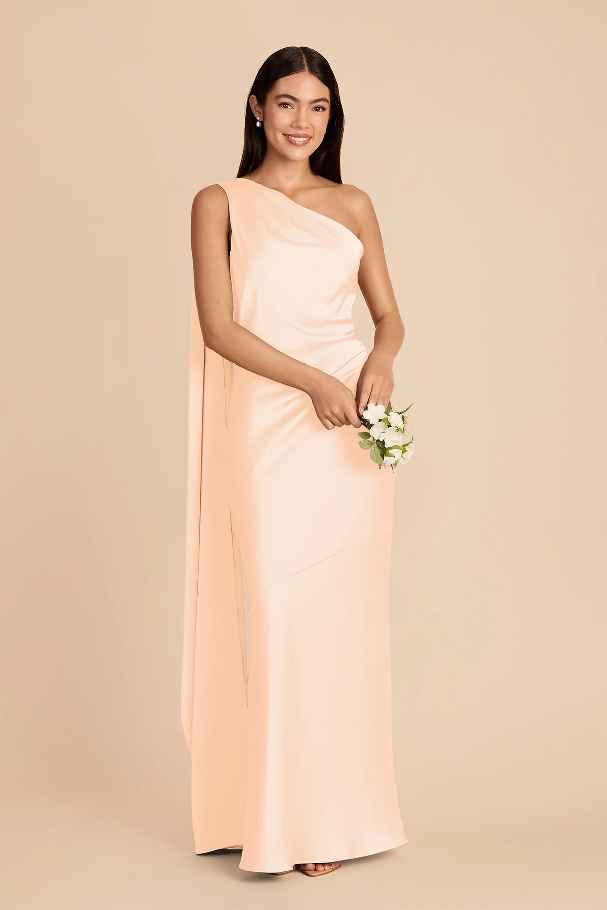 Ariadne Peach Cream alternate view 1 bridesmaid dress