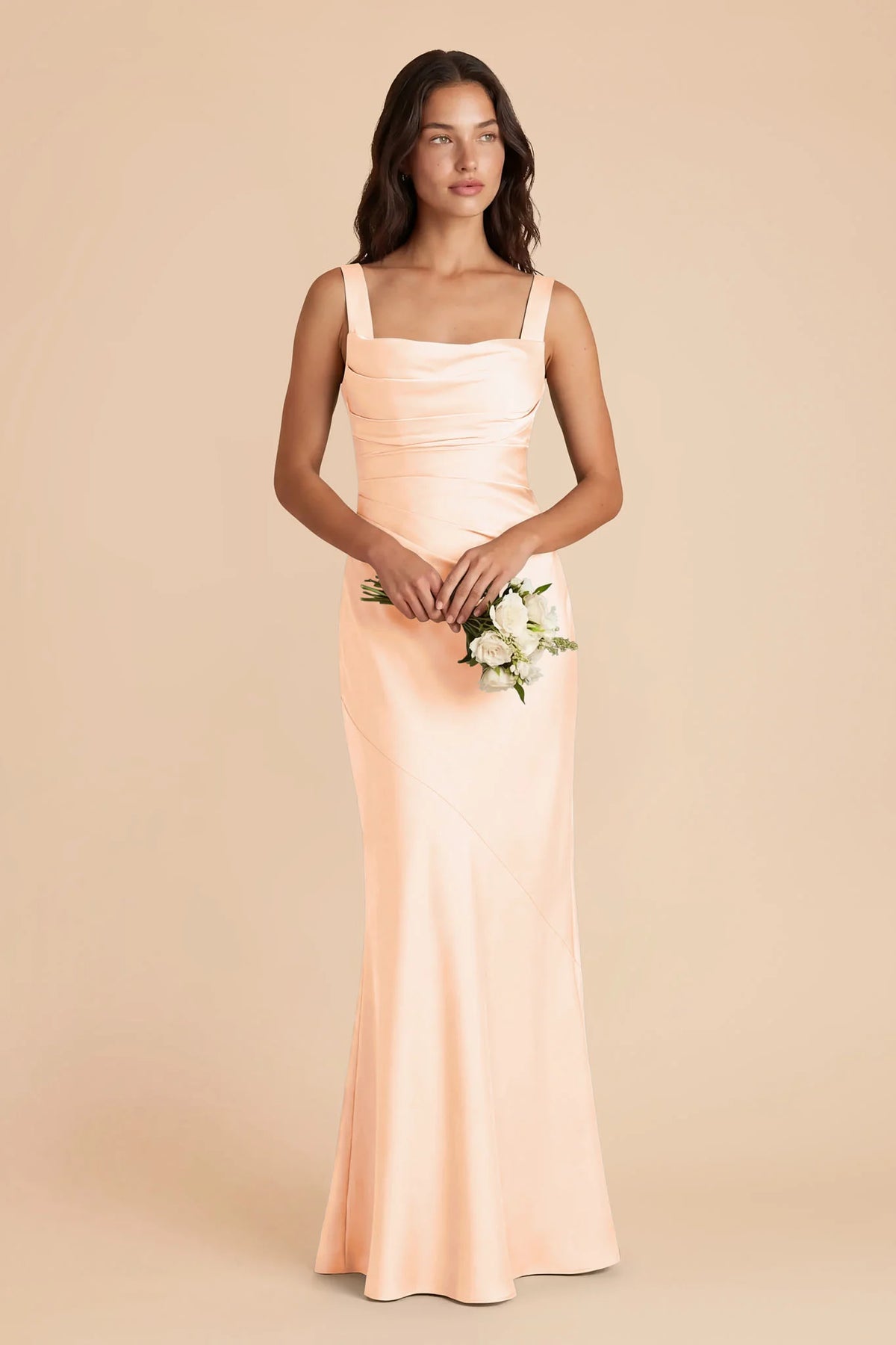 Colette Peach Cream alternate view 1 bridesmaid dress
