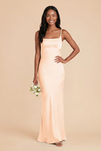 Noelle Peach Cream front view bridesmaid dress