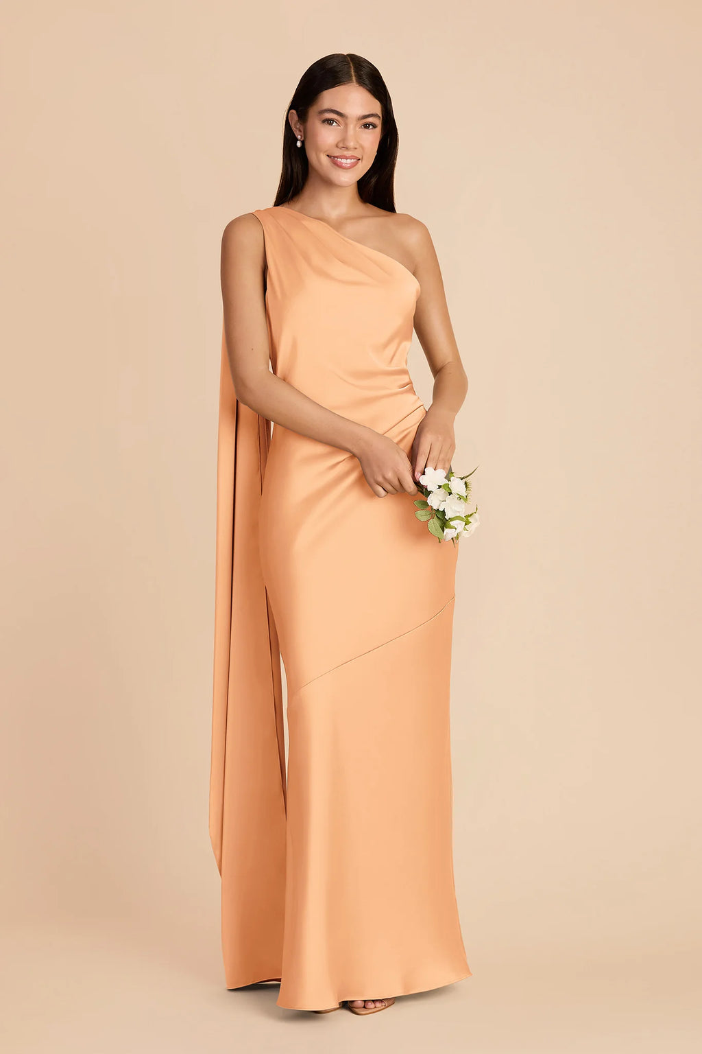 Ariadne Peach alternate view 1 bridesmaid dress
