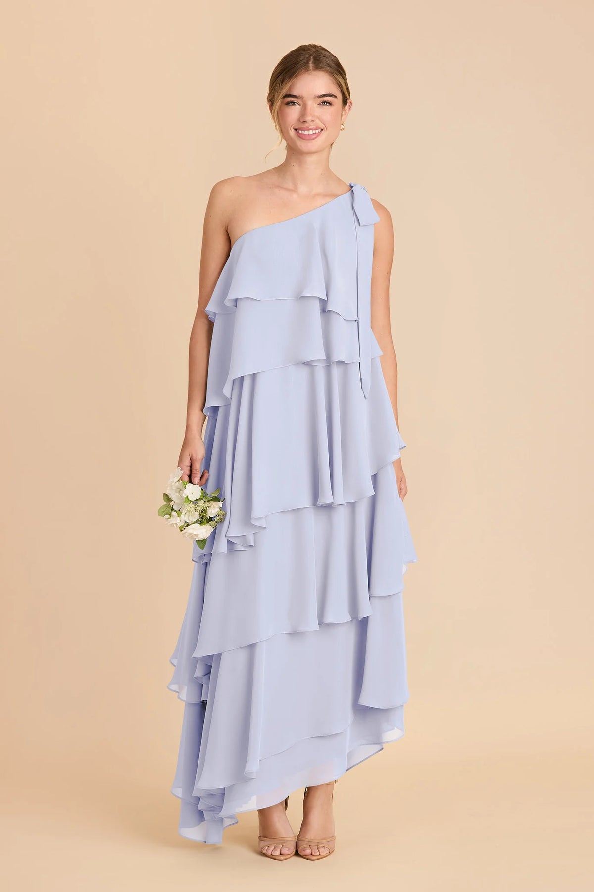 Marisol Periwinkle Blue front view bridesmaid dress