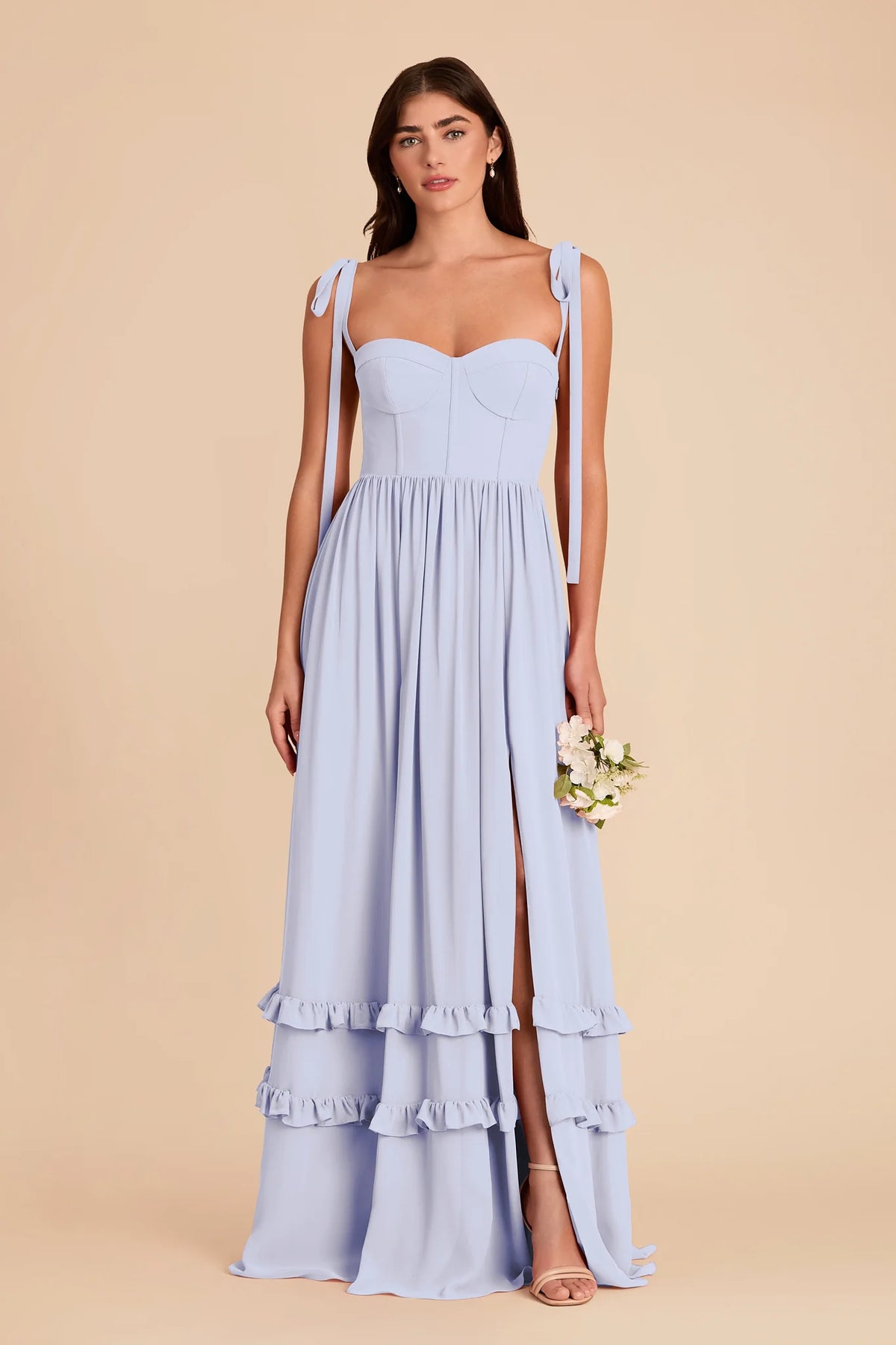 Daphne Periwinkle Blue front view bridesmaid dress