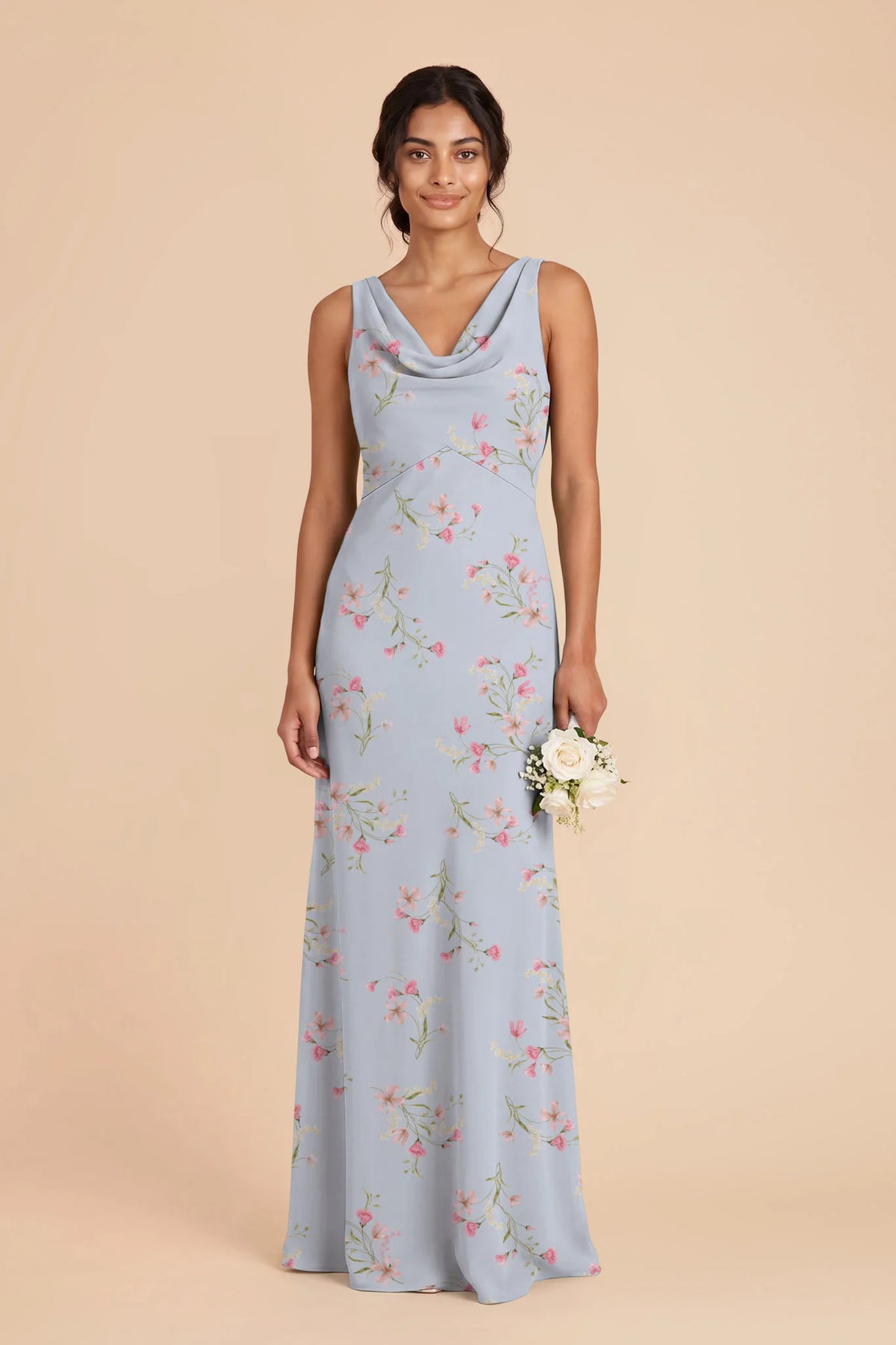 Odette Periwinkle Blue Le Fleur front view bridesmaid dress