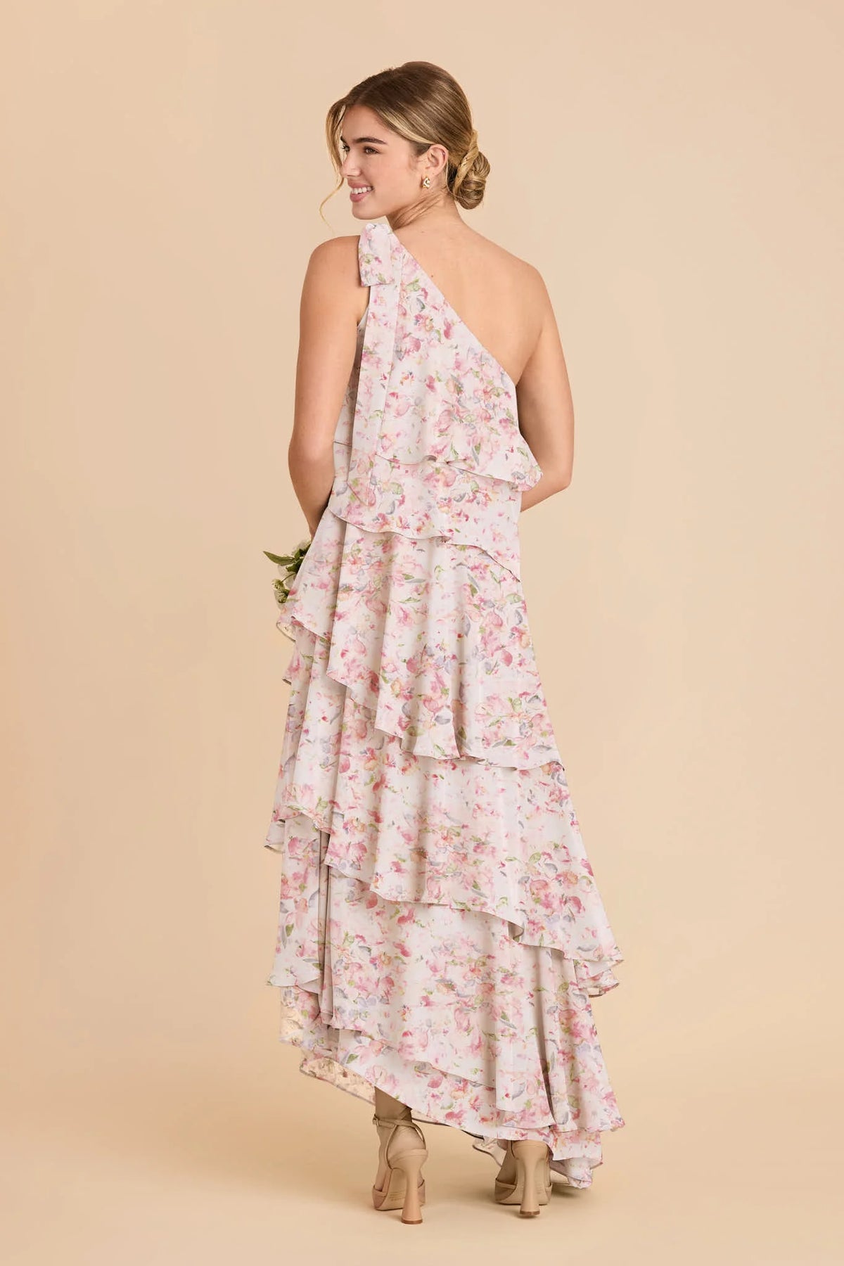 Marisol Pink Falling Petals alternate view 1 bridesmaid dress