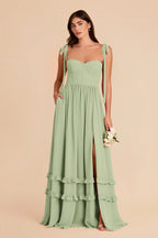 Daphne Pistachio alternate view 2 bridesmaid dress