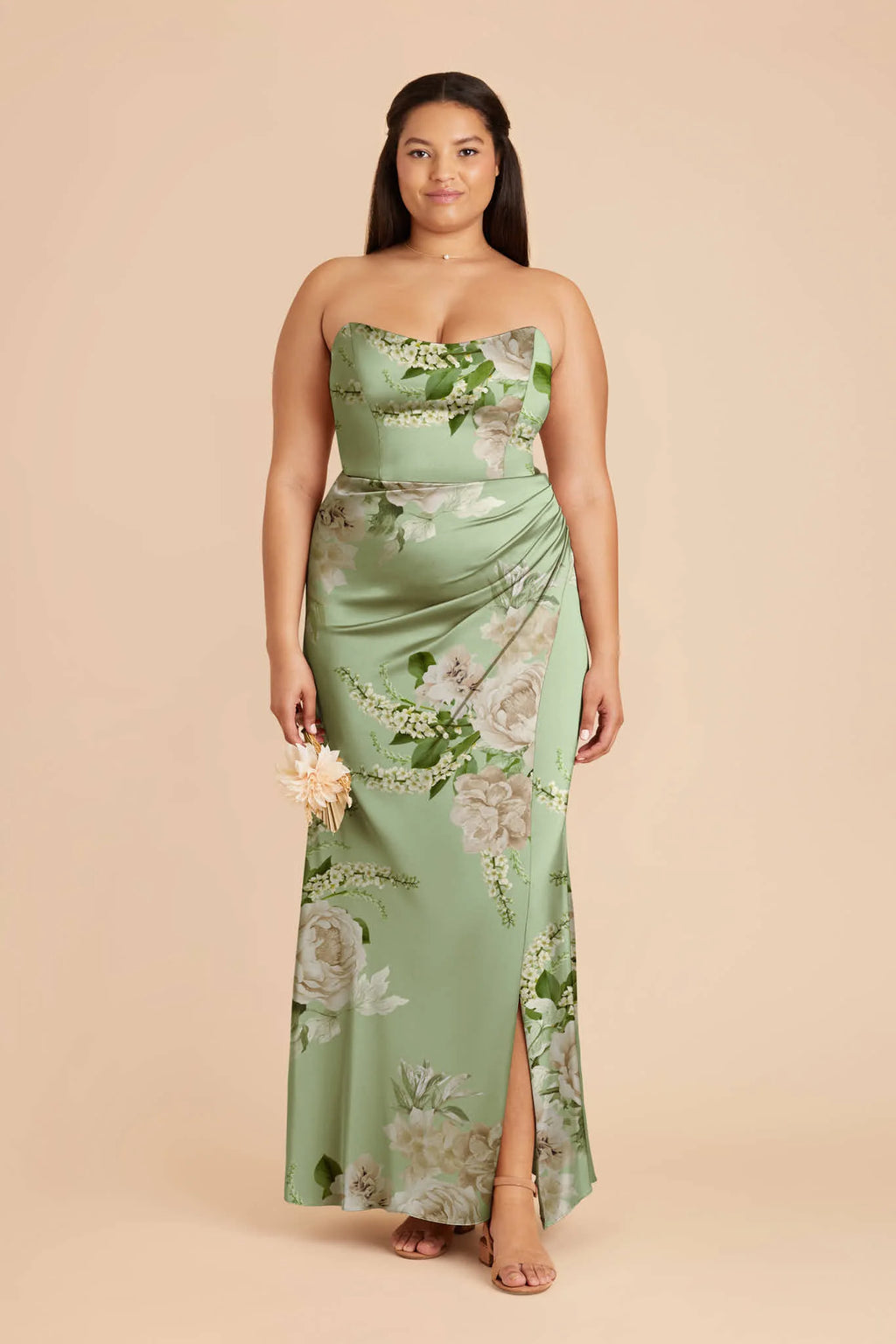 Lucienne Pistachio Garden Bloom alternate view 1 bridesmaid dress