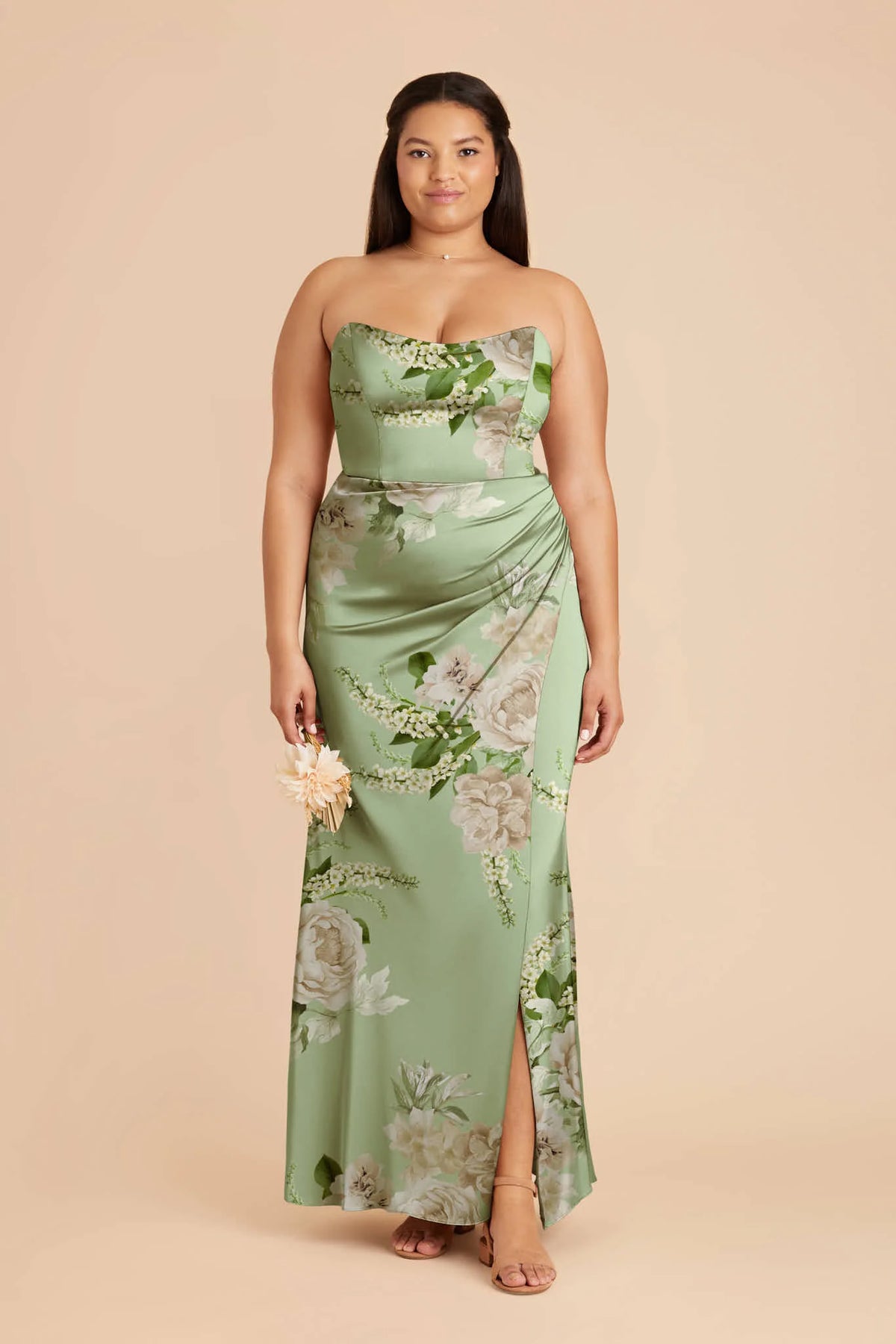 Lucienne Pistachio Garden Bloom alternate view 1 bridesmaid dress