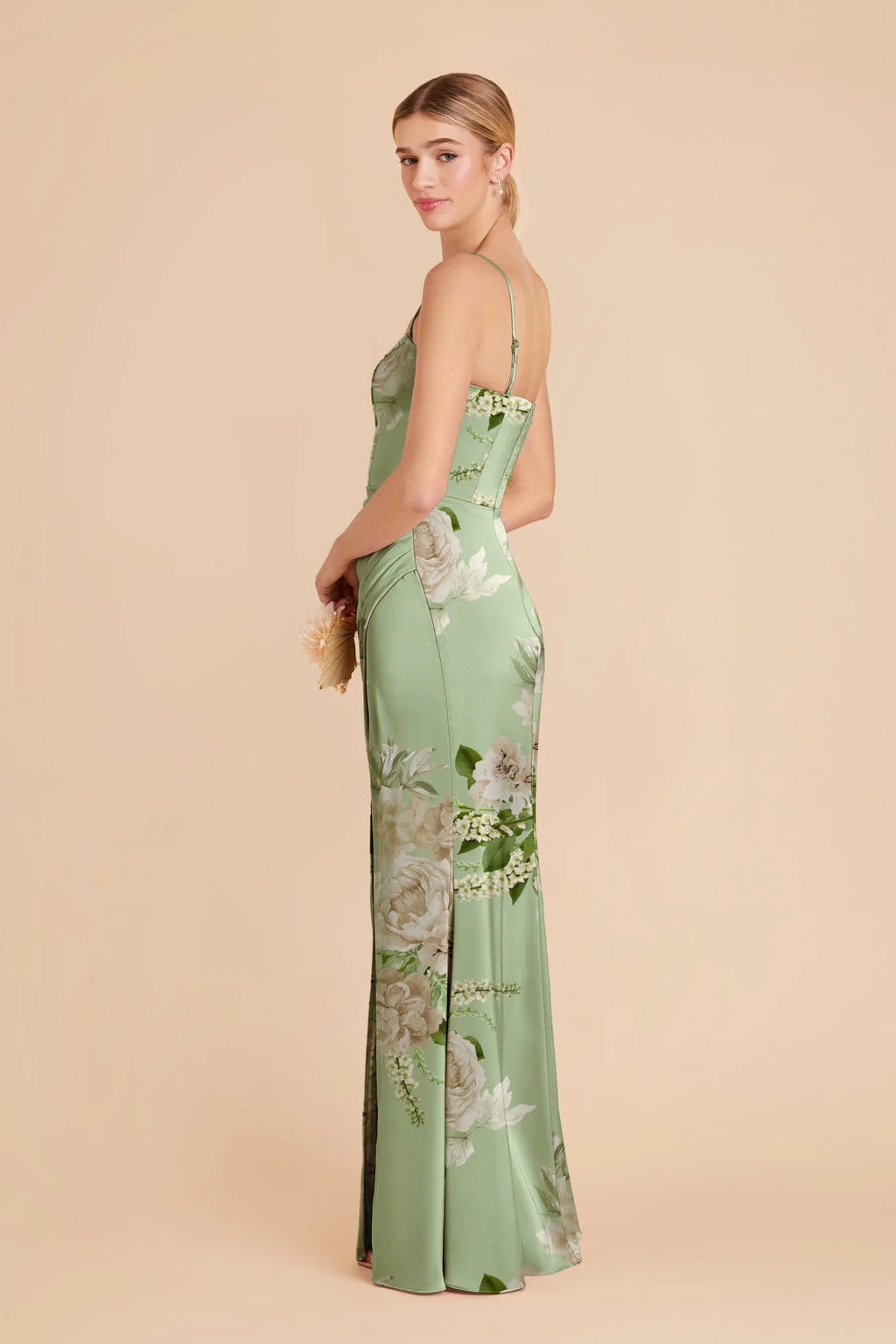 Lucienne Pistachio Garden Bloom alternate view 2 bridesmaid dress