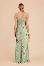 Lucienne Pistachio Garden Bloom back view bridesmaid dress