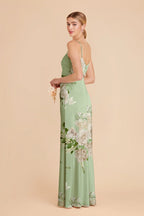Elara Pistachio Garden Bloom alternate view 2 bridesmaid dress