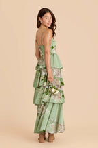 Calista Pistachio Garden Bloom alternate view 1 bridesmaid dress
