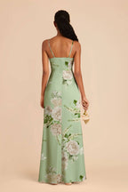Sabine Pistachio Garden Bloom back view bridesmaid dress