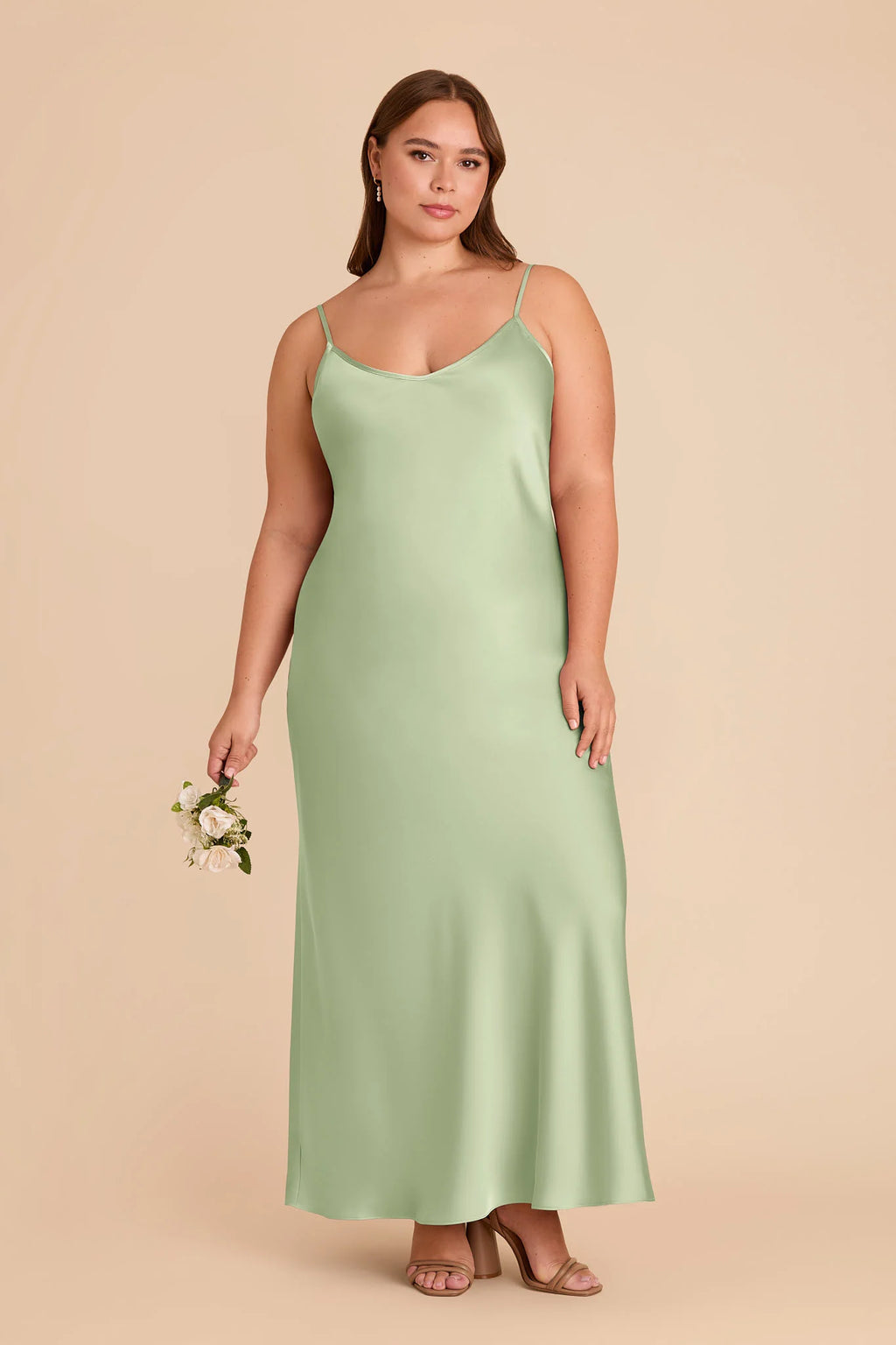 Amara Pistachio alternate view 1 bridesmaid dress