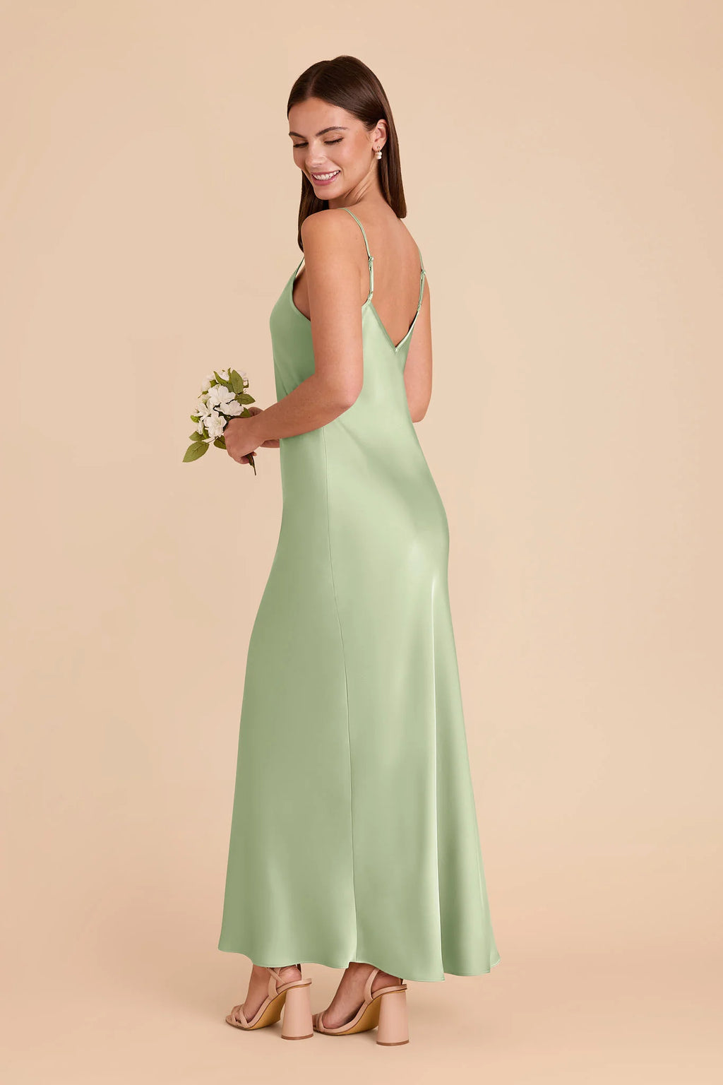 Amara Pistachio alternate view 3 bridesmaid dress