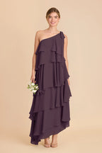 Marisol Plum front view bridesmaid dress