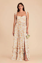 Daphne Pressed Floral front view bridesmaid dress