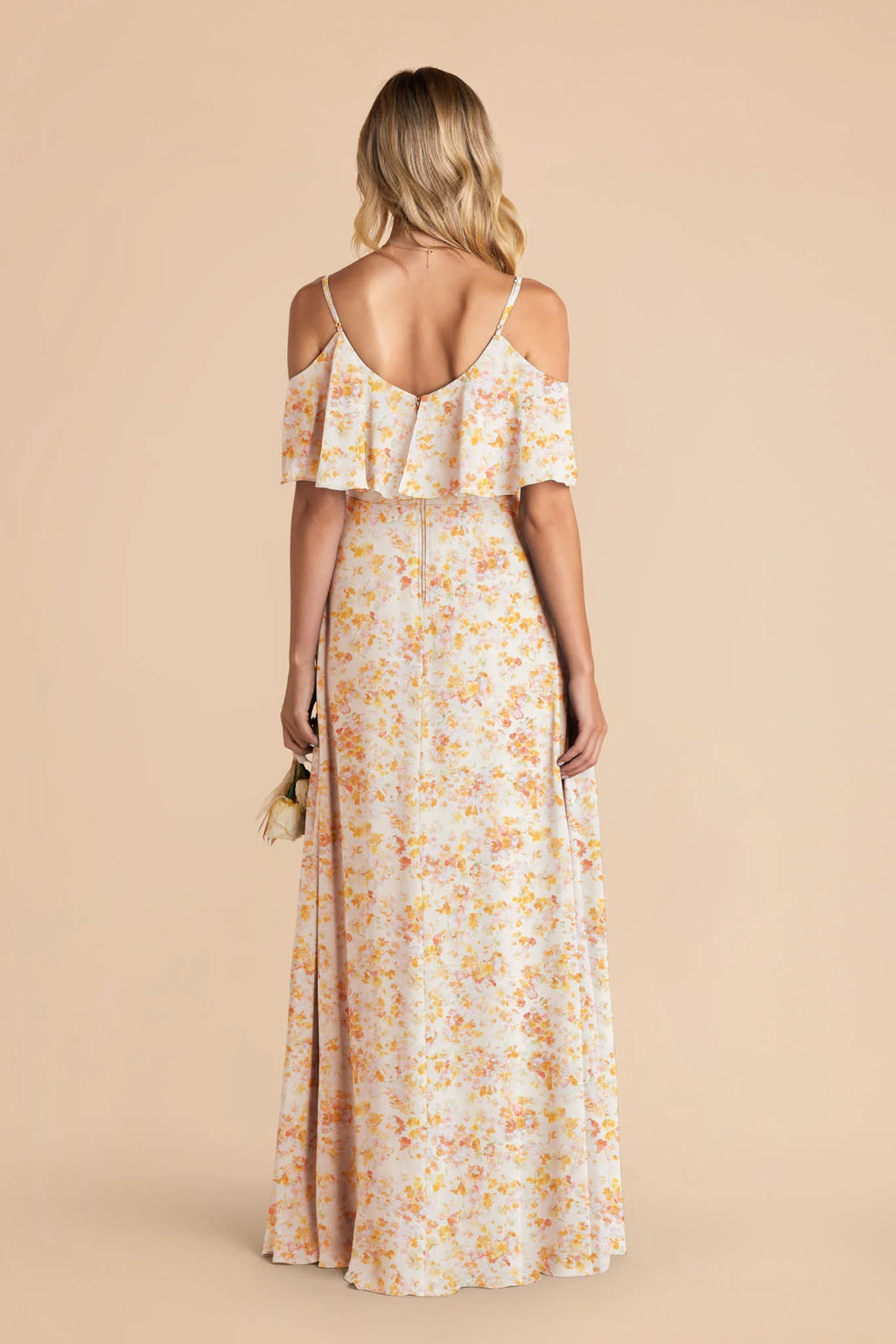 Genevieve Pressed Floral back view bridesmaid dress