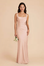 Colette Rose Gold front view bridesmaid dress