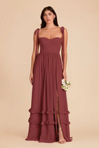 Daphne Rosewood front view bridesmaid dress