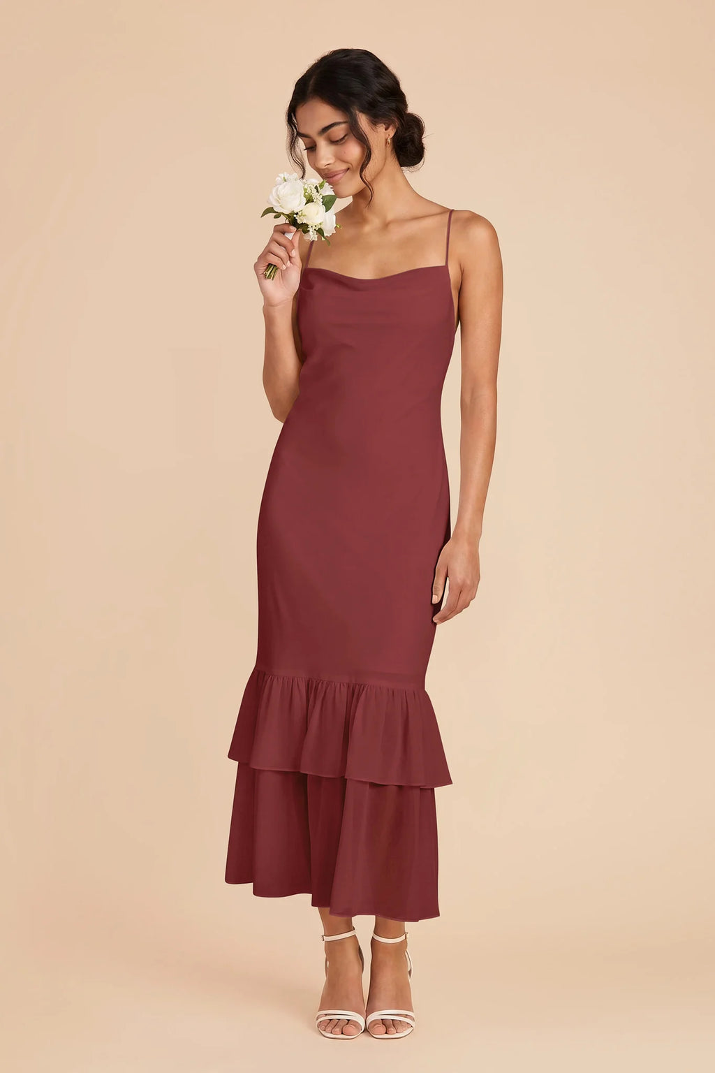 Liora Rosewood front view bridesmaid dress