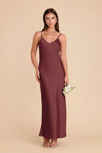 Amara Rosewood front view bridesmaid dress