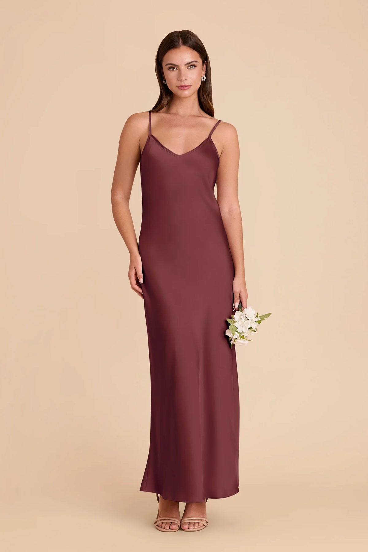Amara Rosewood front view bridesmaid dress