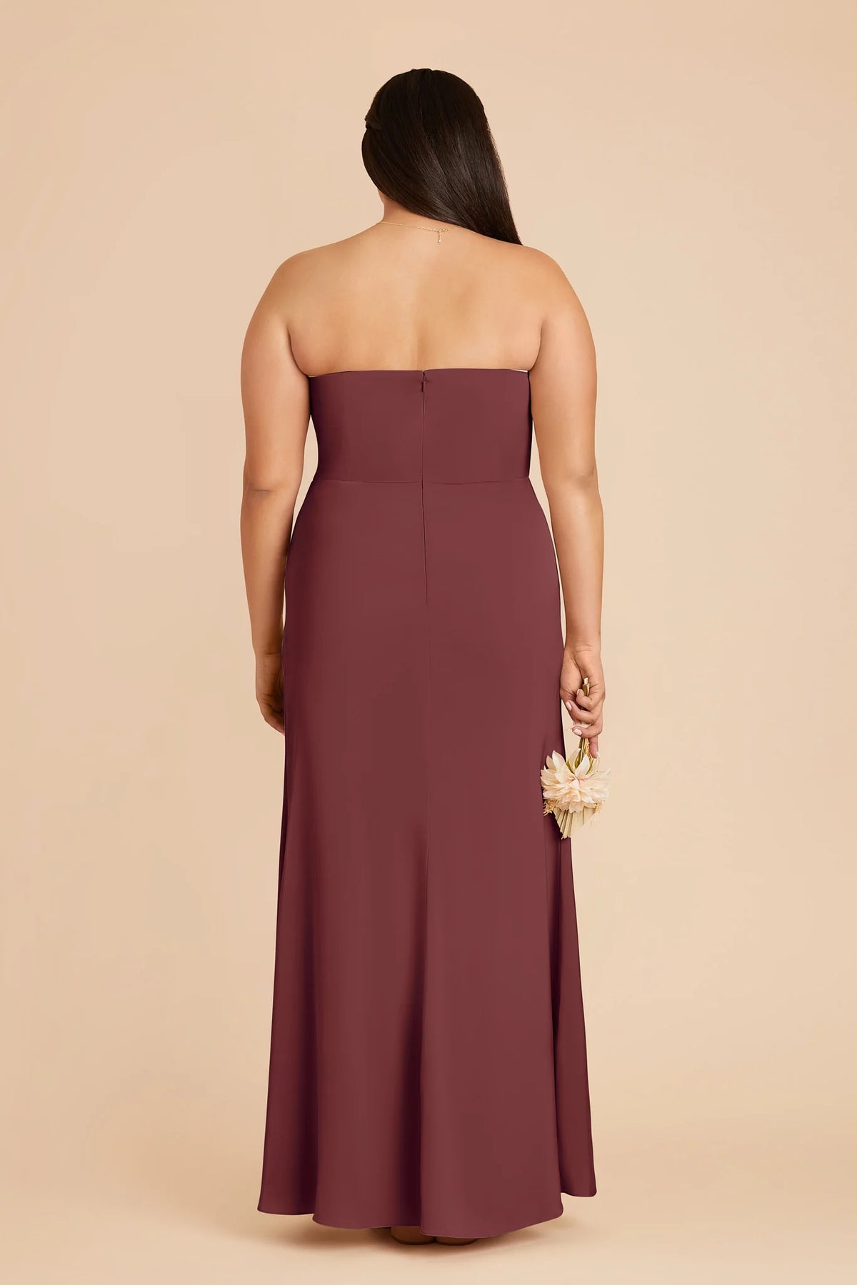 Lucienne Rosewood back view bridesmaid dress