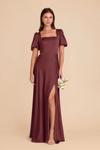 Selene Rosewood front view bridesmaid dress