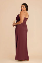 Sabine Rosewood back view bridesmaid dress