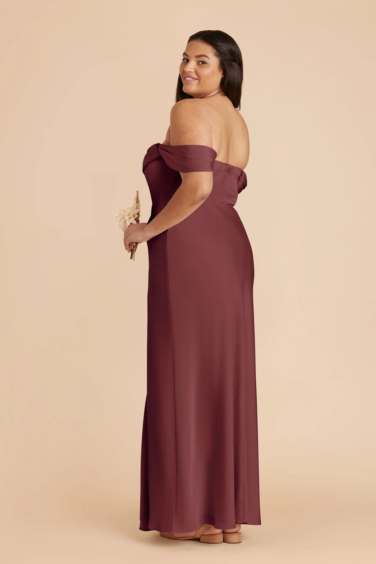 Corinne Rosewood back view bridesmaid dress