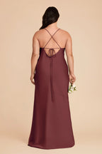 Estelle Rosewood back view bridesmaid dress