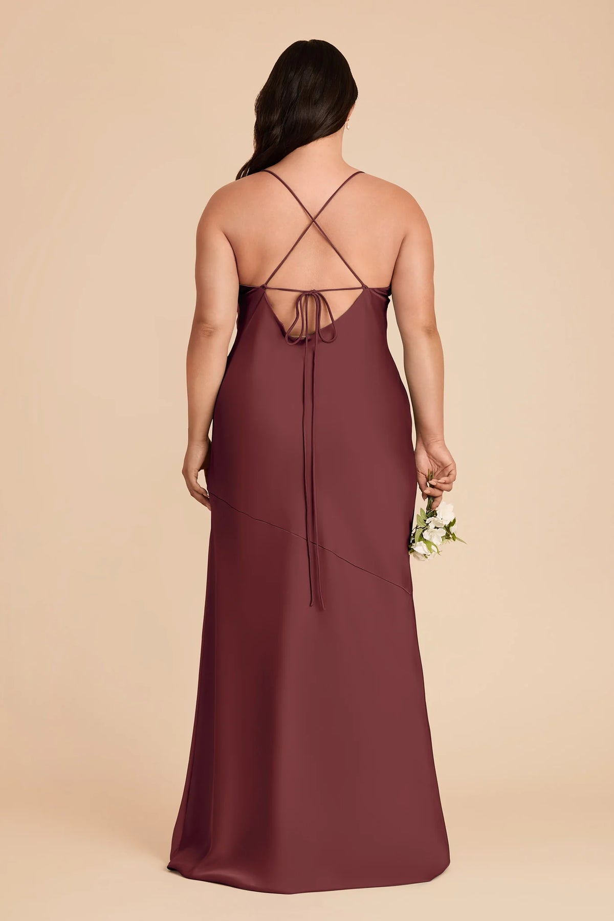 Estelle Rosewood back view bridesmaid dress