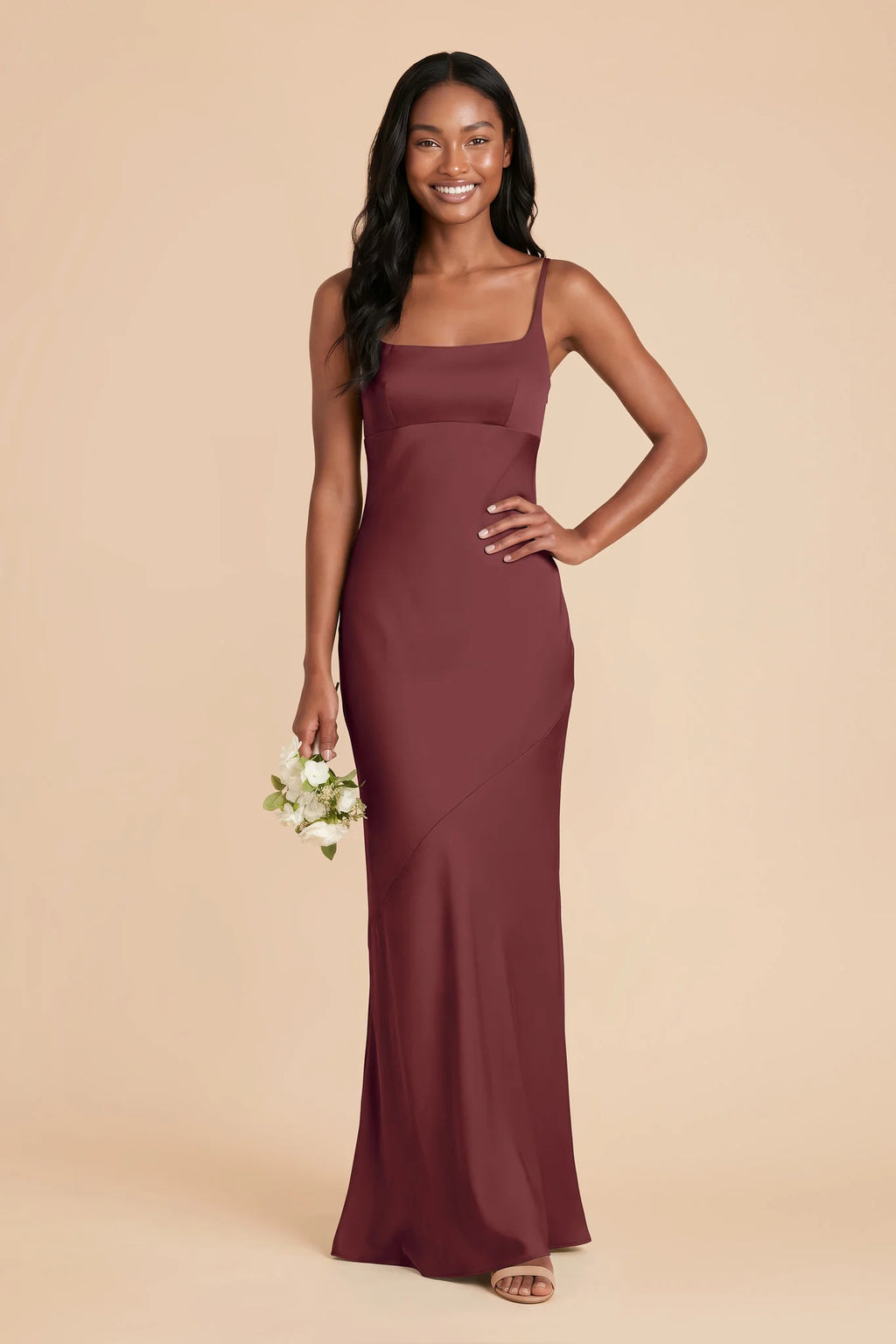 Noelle Rosewood front view bridesmaid dress