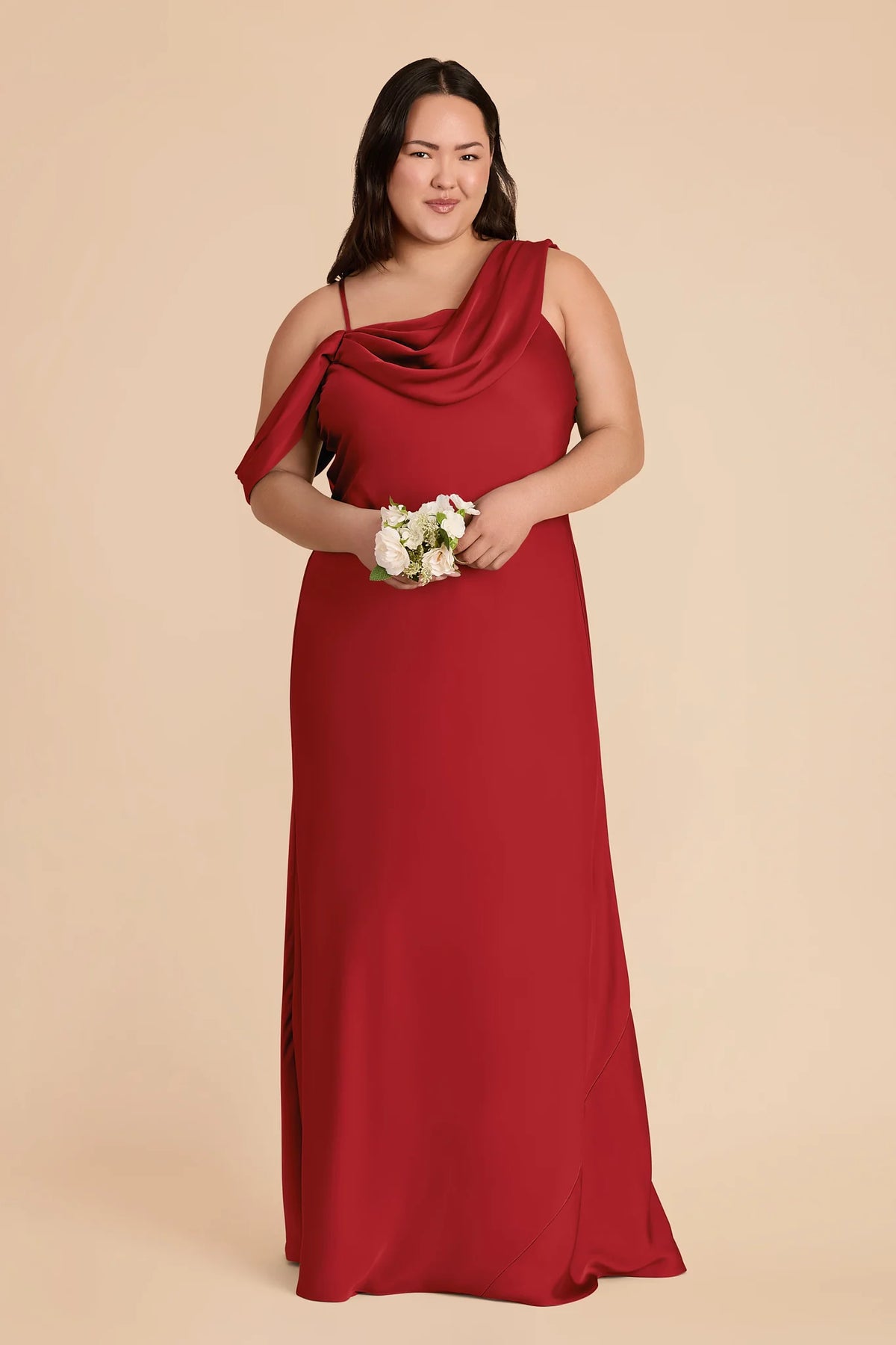 Thalia Ruby Red alternate view 1 bridesmaid dress