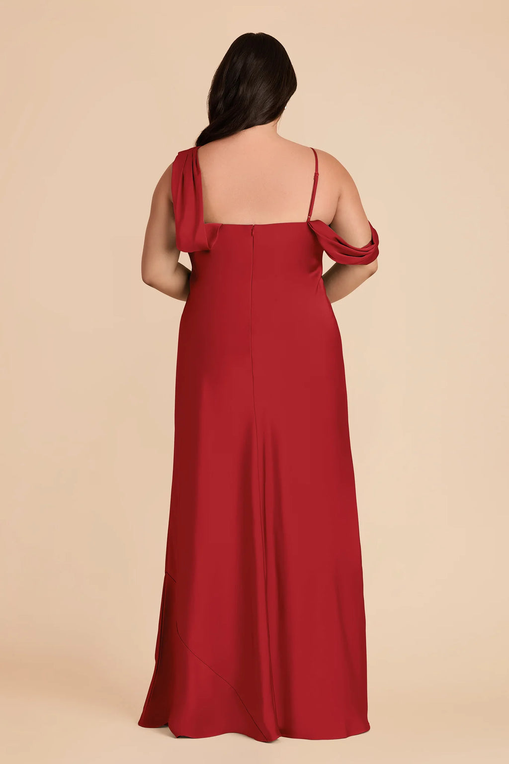 Thalia Ruby Red back view bridesmaid dress
