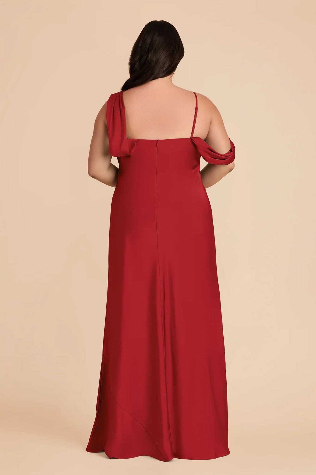 Thalia Ruby Red back view bridesmaid dress