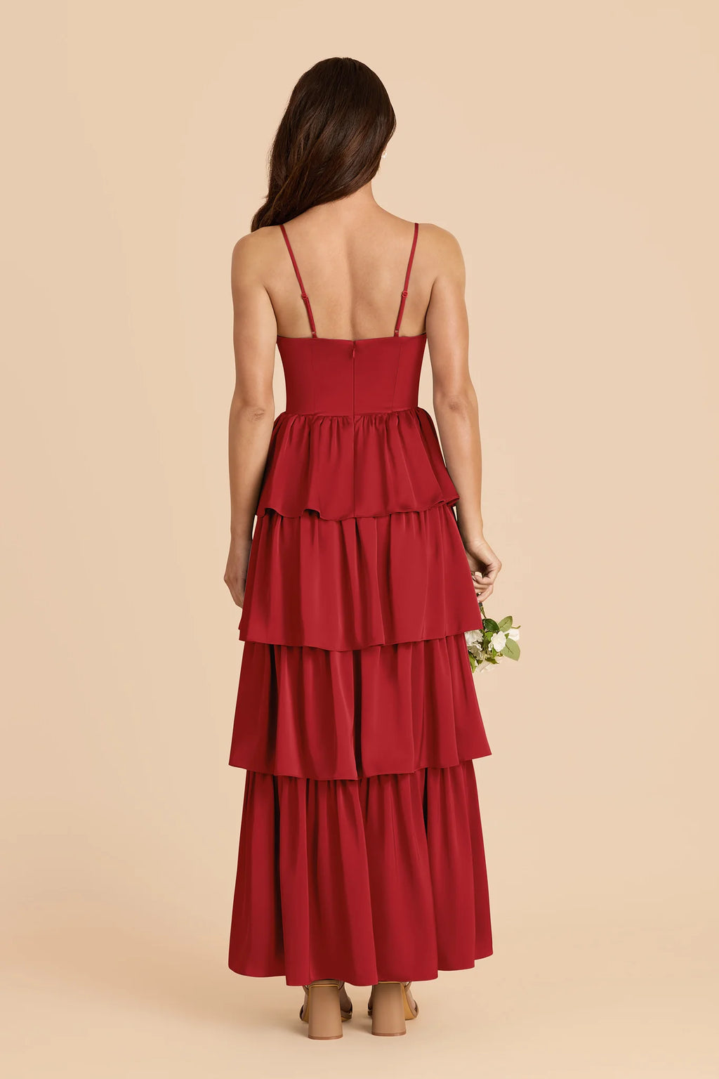 Calista Ruby Red back view bridesmaid dress