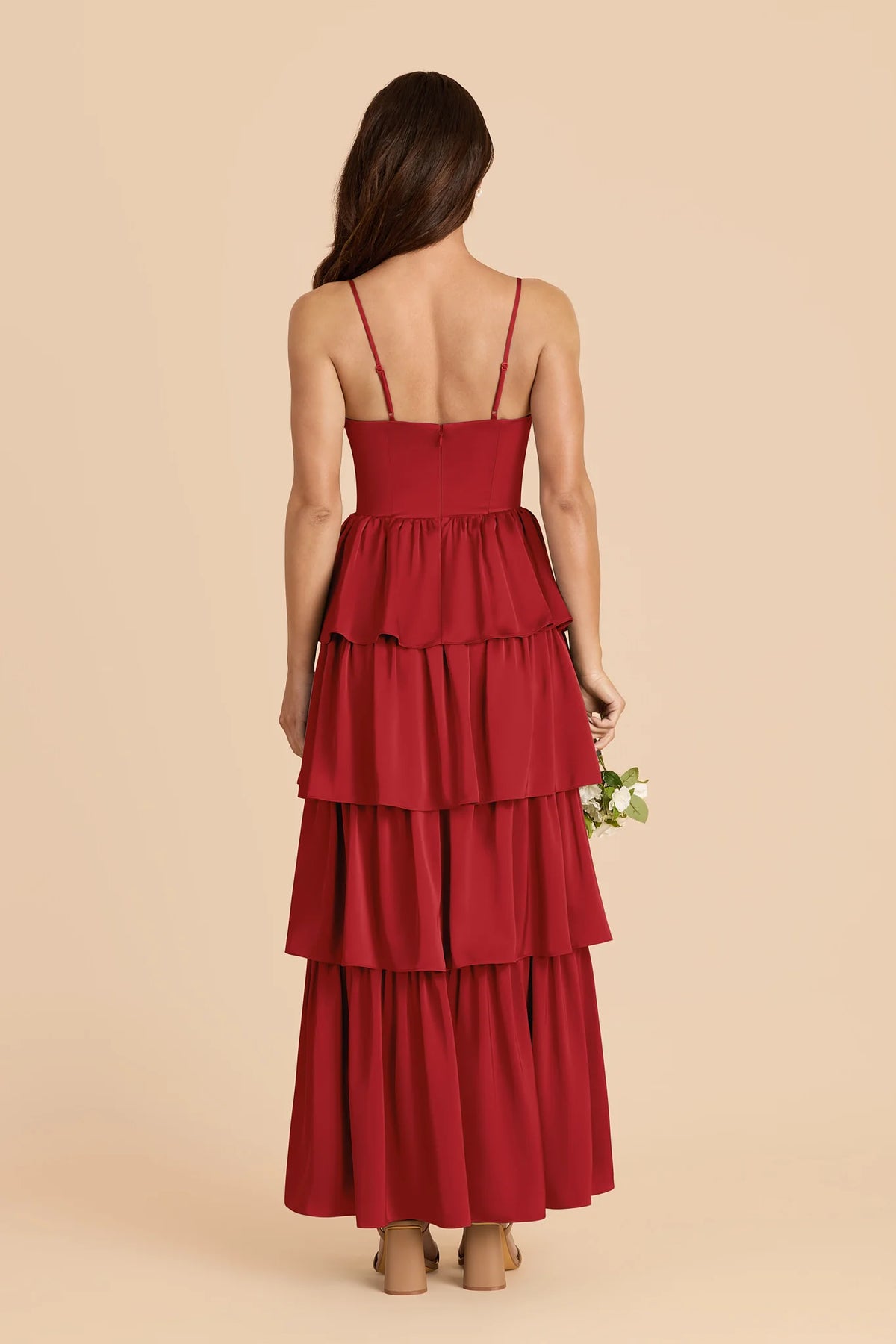 Calista Ruby Red back view bridesmaid dress