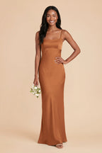 Noelle Rust front view bridesmaid dress