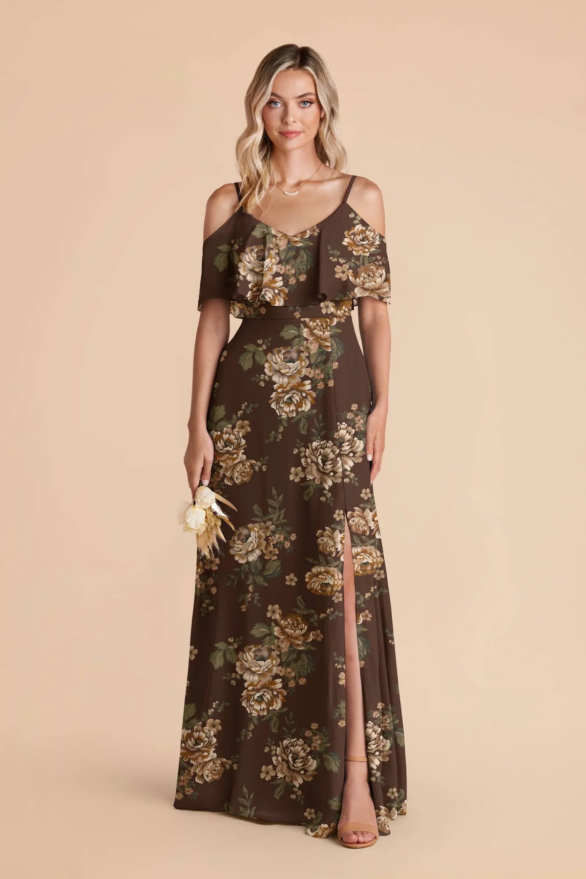 Genevieve Rustic Meadows front view bridesmaid dress