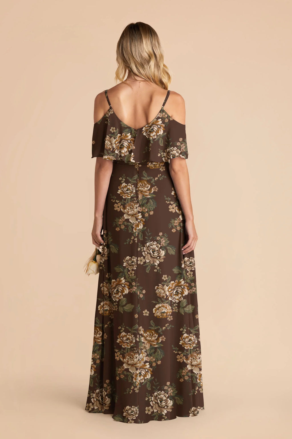 Genevieve Rustic Meadows back view bridesmaid dress