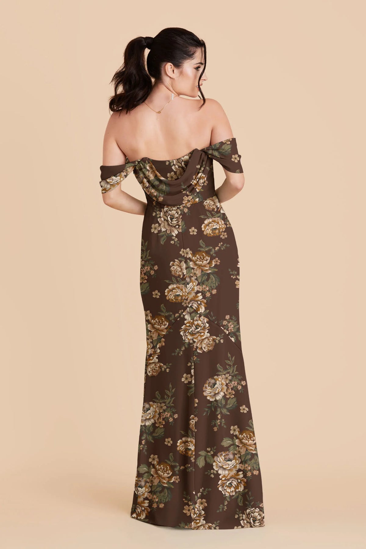 Odessa Rustic Meadows back view bridesmaid dress