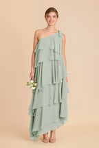 Marisol Sage front view bridesmaid dress