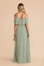Genevieve Sage Le Fleur back view bridesmaid dress