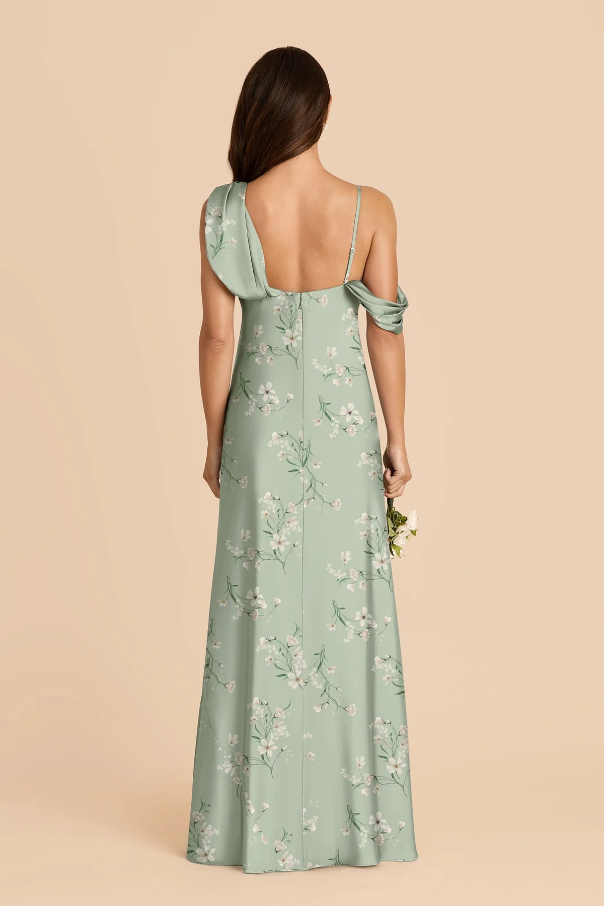 Thalia Sage Le Fleur back view bridesmaid dress