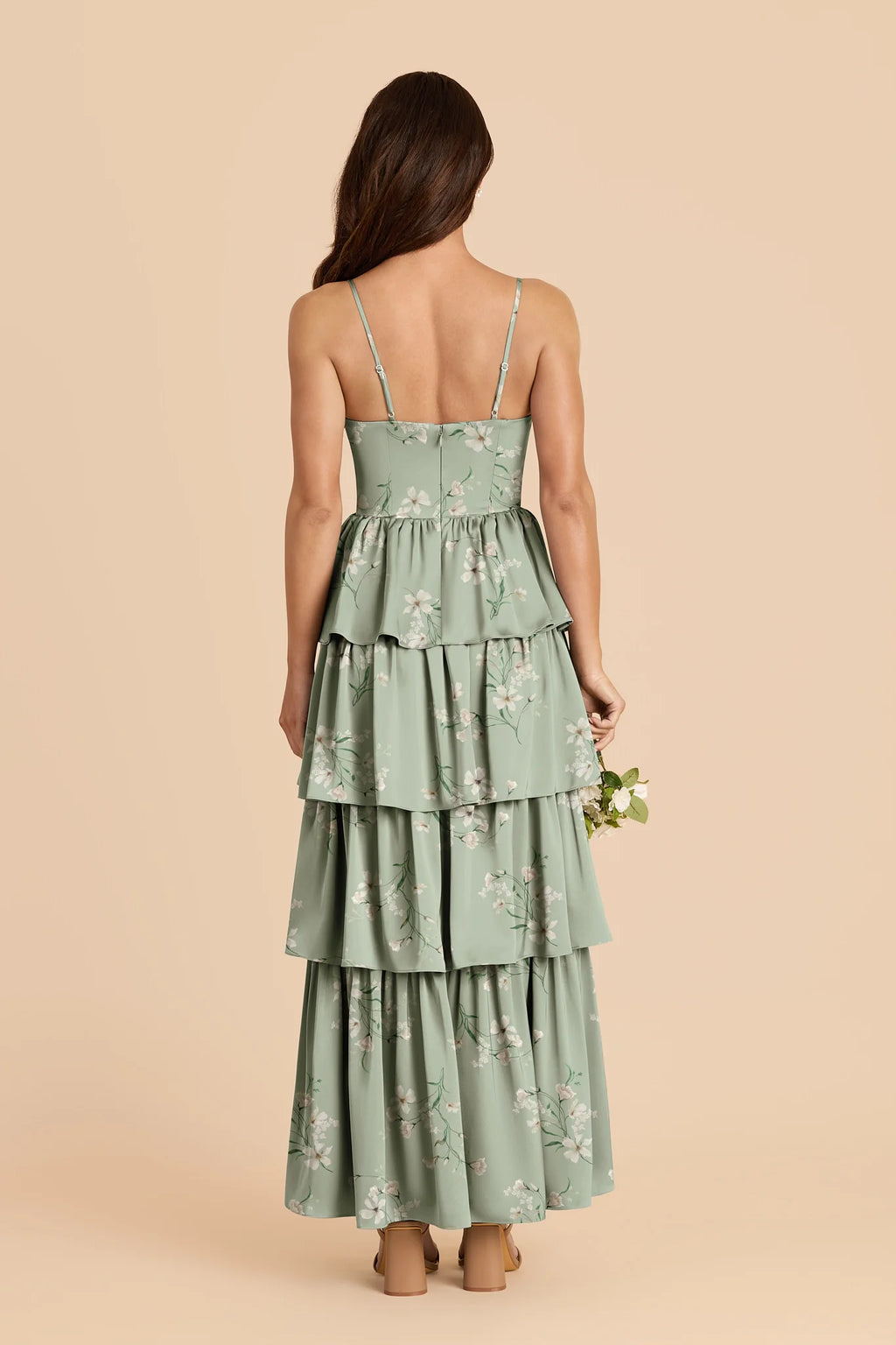 Calista Sage Le Fleur back view bridesmaid dress