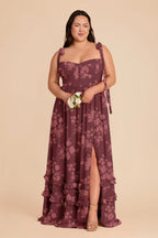 Daphne Sangria Whimsical Blooms alternate view 1 bridesmaid dress