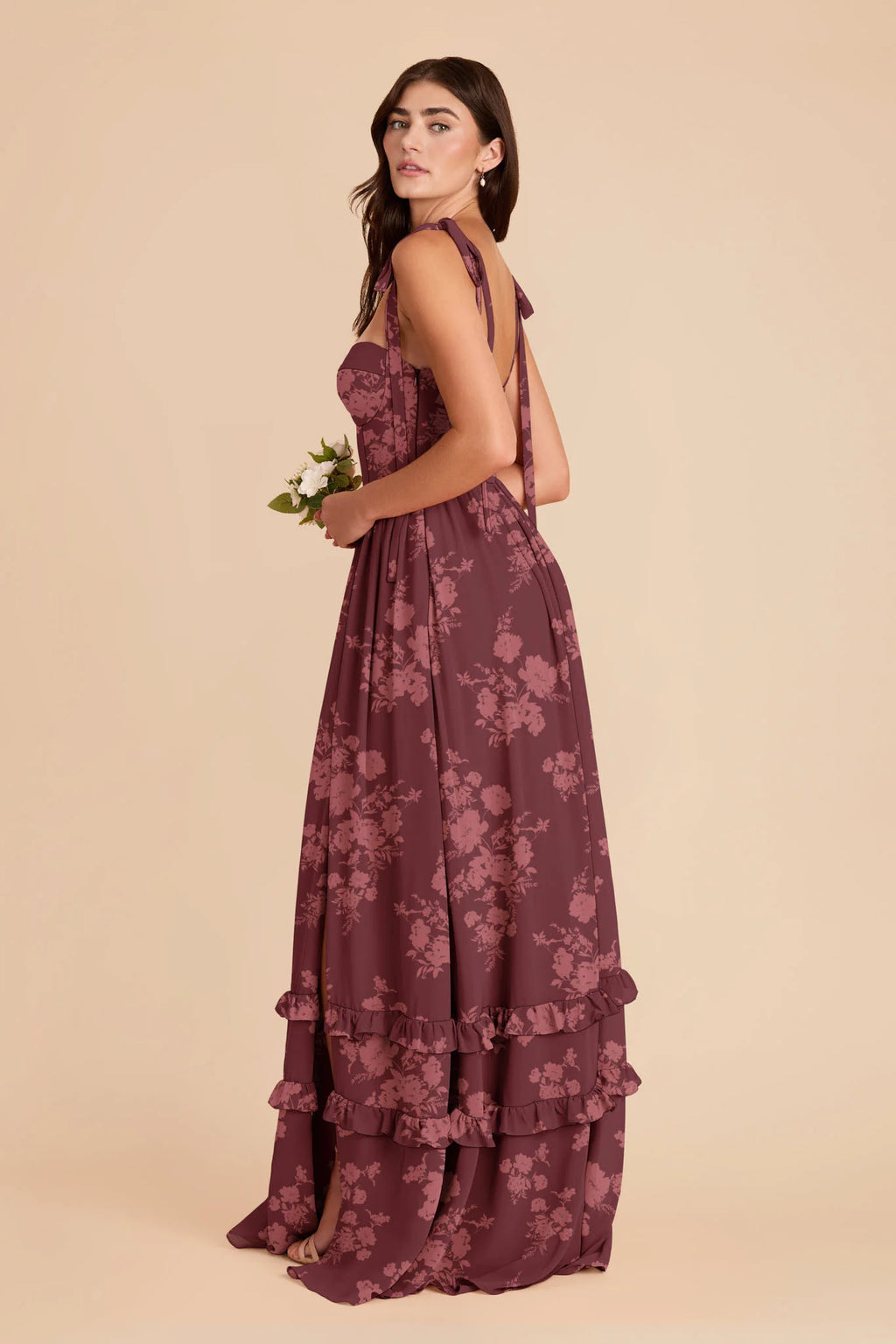 Daphne Sangria Whimsical Blooms alternate view 2 bridesmaid dress